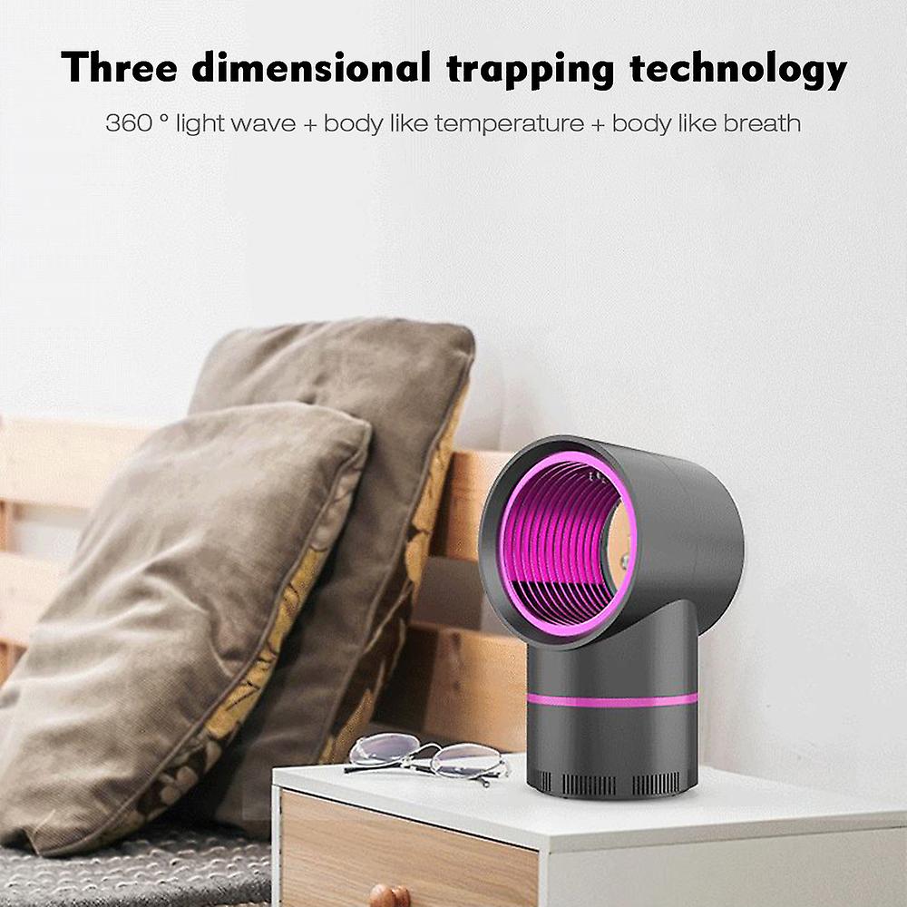 Purple Led Electric Mosquito Killer Lamp Indoor Outdoor Insect Trap No Noise No Radiation Usb Power Supply， Suction Fan，photocatalytic Uv Light