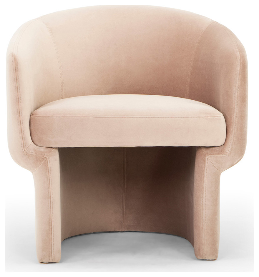 Giverny Accent Chair Rosa Pink   Midcentury   Armchairs And Accent Chairs   by Rustic Home Furniture Deco  Houzz