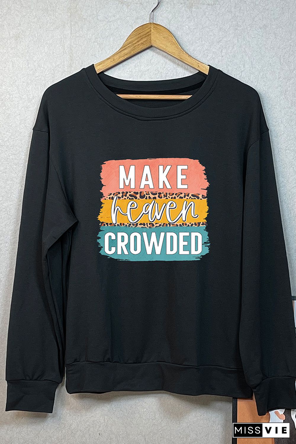 Make Heaven Crowded Brush Block Sweatshirt Wholesale