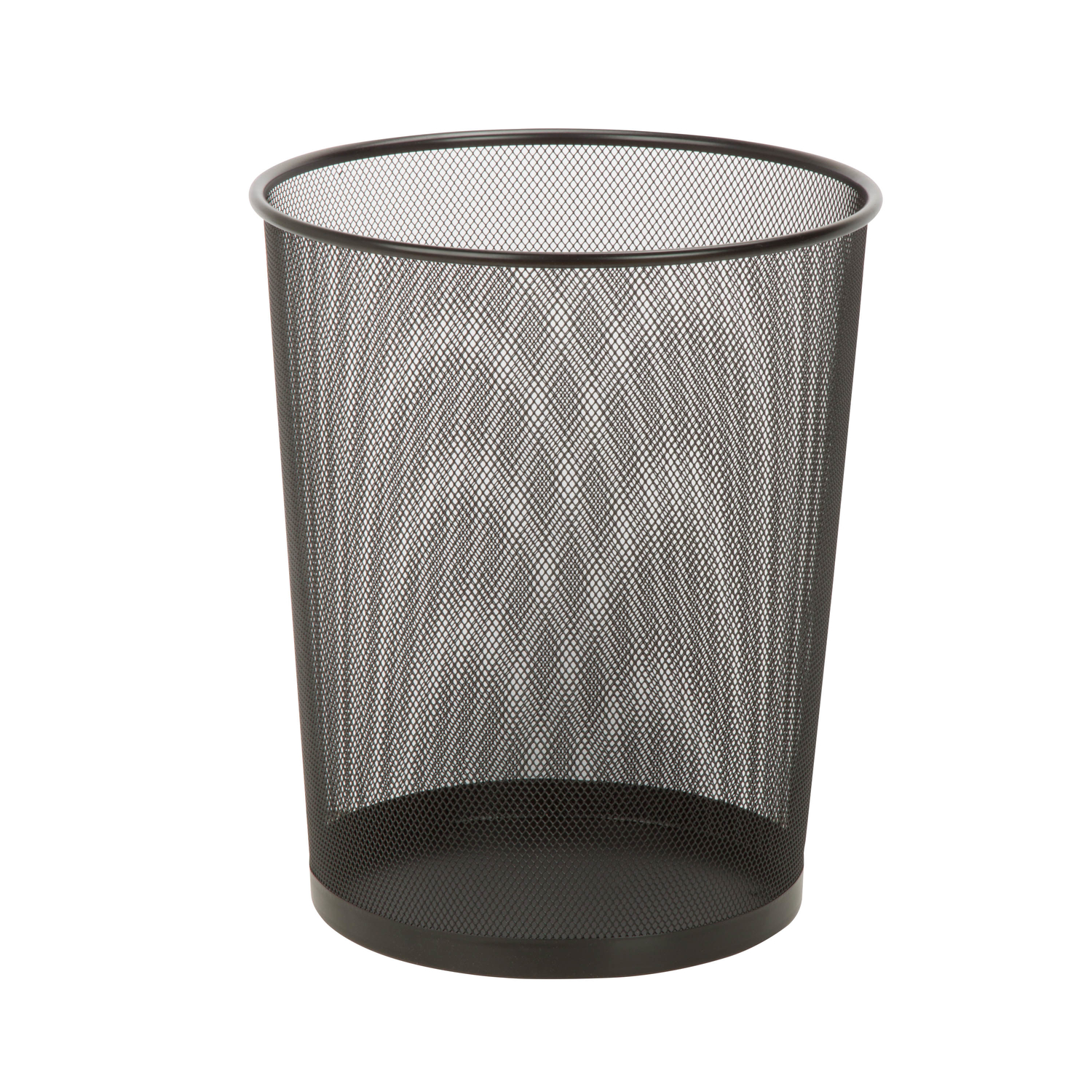 Honey-Can-Do 2.1 gal Black Metal Open Top Wastebasket