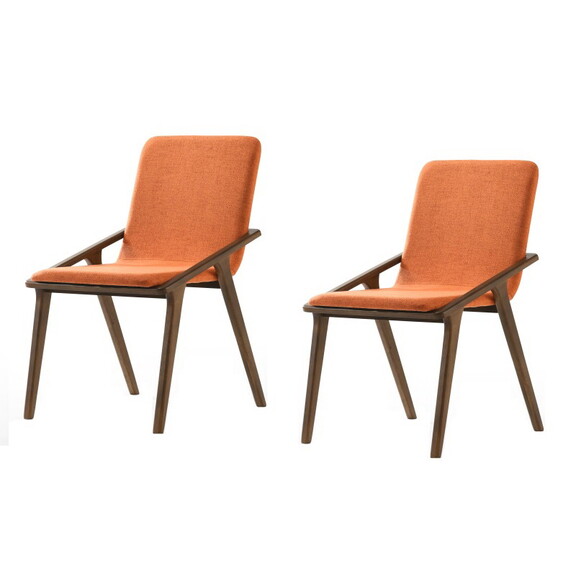 Modrest Zeppelin Modern Orange Dining Chair (Set o...