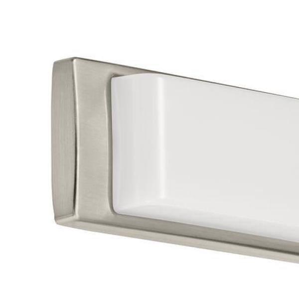 Hampton Bay Collier Heights 24 in. Brushed Nickel Curved Selectable LED Vanity Light Bar Flush Mount wNight Light Feature (8-Pack) 537999030-8PK