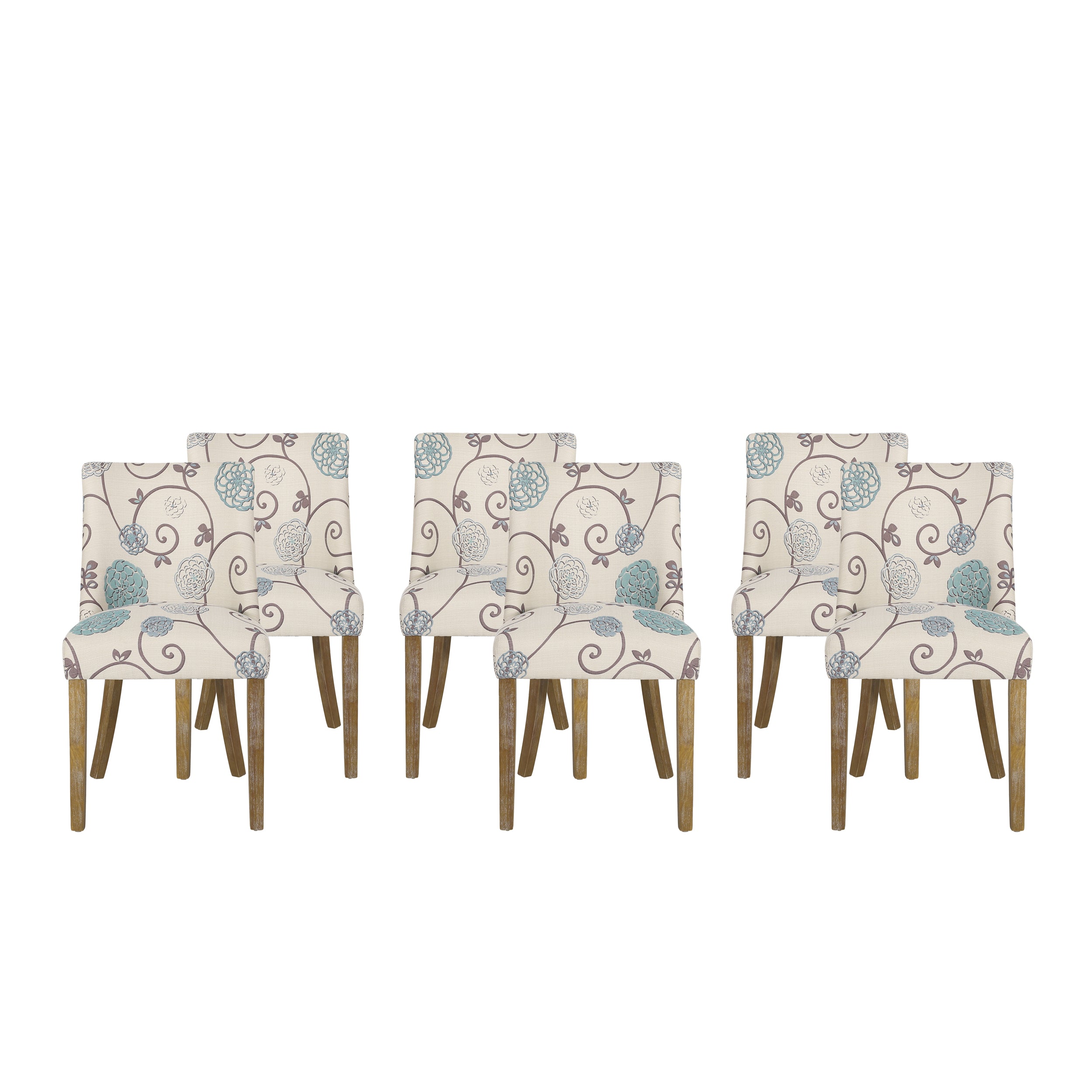 Gladwin Contemporary Fabric Dining Chairs, Set of 6