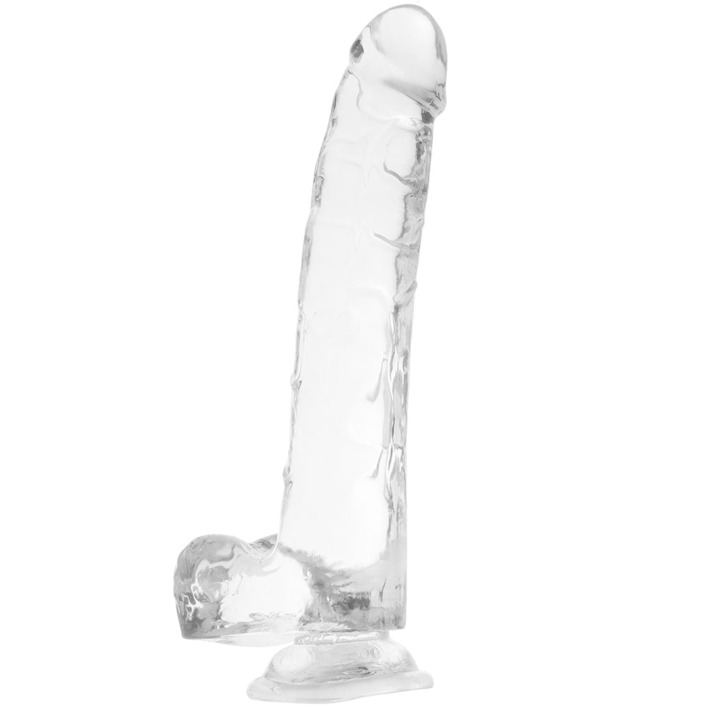 King Cock 9 Inch Ballsy Dildo in Clear