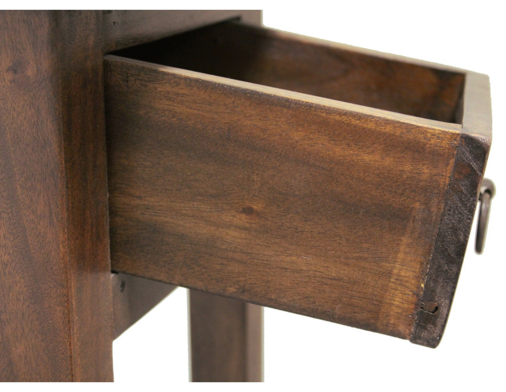 Sunset Trading Cottage Narrow Side Table  Java Brown   Transitional   Side Tables And End Tables   by VirVentures  Houzz