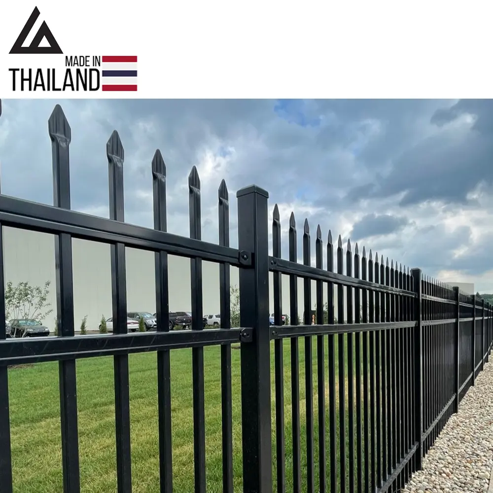 MADE IN THAILAND Factory Directly Supply aluminum fence new design cheap wrought iron fence panel