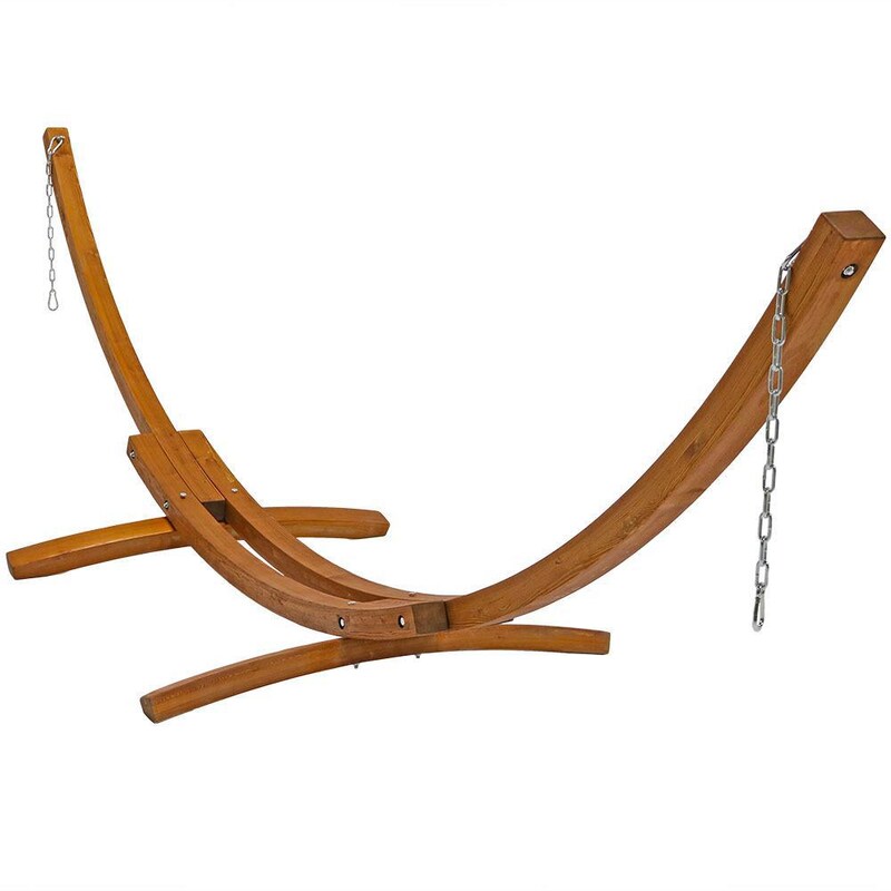 Ultimate Patio Solid Wood Curved Hammock Stand