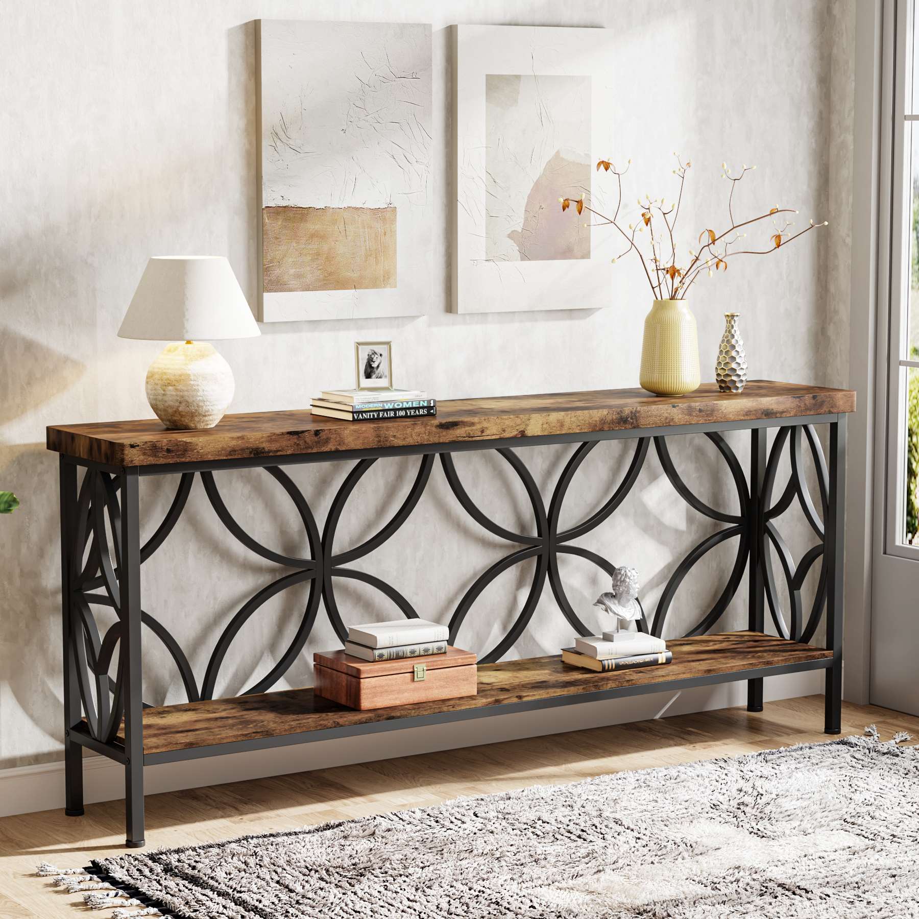 2-Tier Console Table, 70.9