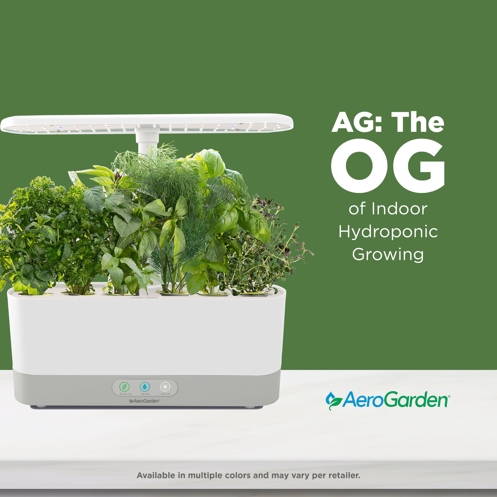 AeroGarden Harvest Slim with Gourmet Herb Seed Pod Kit， Black