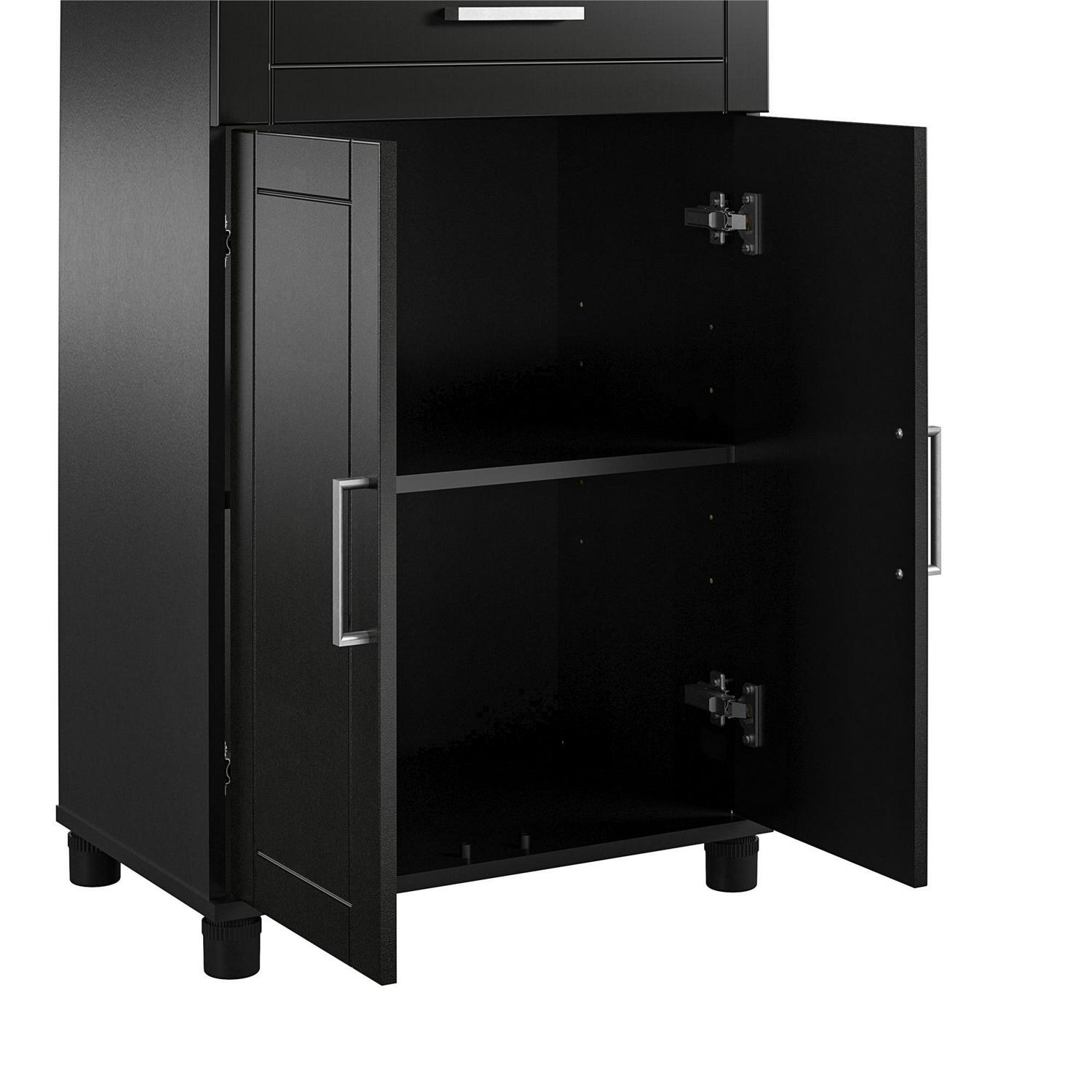 Systembuild Evolution Sylvan 24 1 Drawer/2 Door Base Garage Storage Cabinet， Black