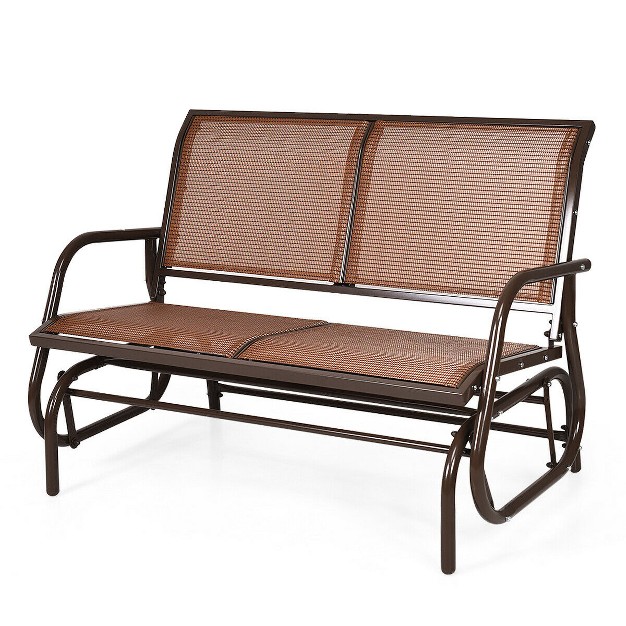 Costway Patio Swing Glider Bench Loveseat Rocking Chair Backyard Poolside