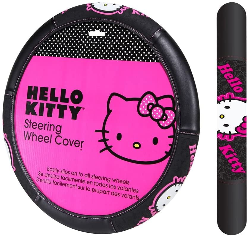 Sanrio Hello Kitty Car Truck All Weather Carpet Floor Mats Steering Cover Set