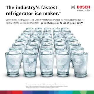 Bosch 500 Series 36 in. 26 cu ft Smart Standard Depth French Door Bottom Freezer Refrigerator in Stainless Steel w Ice Water B36FD50SNS