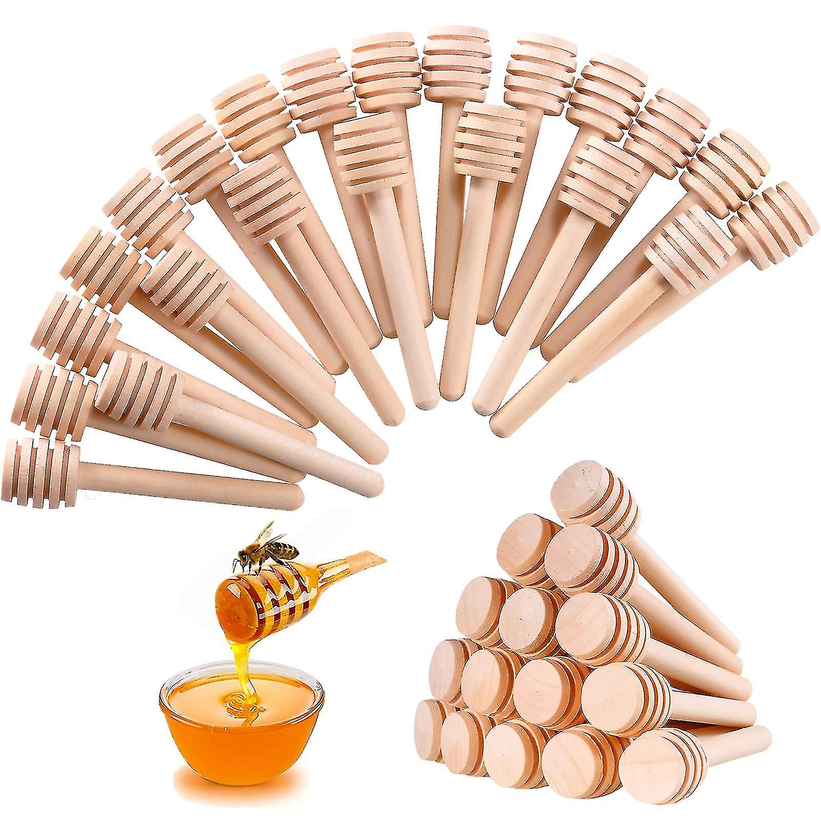 10 Pcs Honey Dipper Sticks， 3 Inch / 8 Cm Mini Wooden Honeycomb Stick， Small Honey Spoons Stirrer Stick For Honey Jar