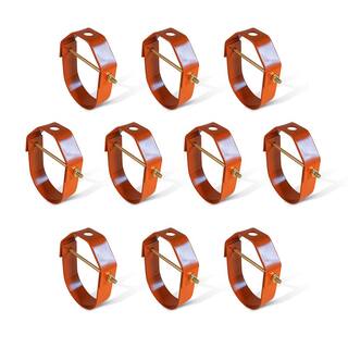 The Plumber's Choice 1 in. Clevis Hanger for Vertical Pipe Support in Copper Epoxy Coated Steel (10-Pack) 01HCSEC-10