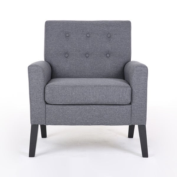 Button Tufted Upholstered Arm Chairs Comfy Reading Accent Chairs Sofa with Resilient Sponge Cushions， for Living Room， Bedroom