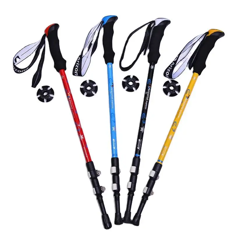 telescopic absorbing aviation speed lock folding shock aluminum alloy Trekking Poles