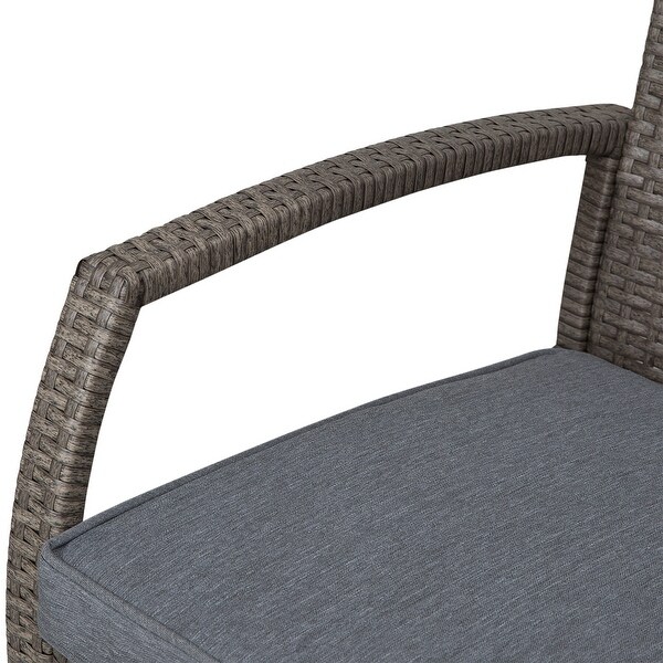 Outsunny 3piece Outdoor PE Rattan Patio Bar Table Conversation Set