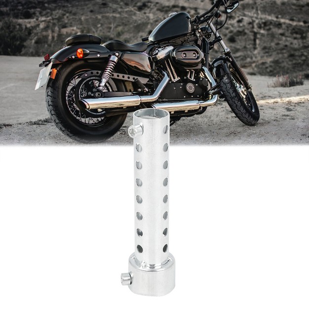 Unique Bargains Universal Motorcycle Exhaust Can Muffler Pipe Insert Baffle Can Removable Silver Tone