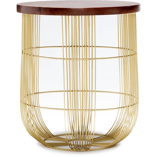 Maxwell Metal Side Table Gold Finch