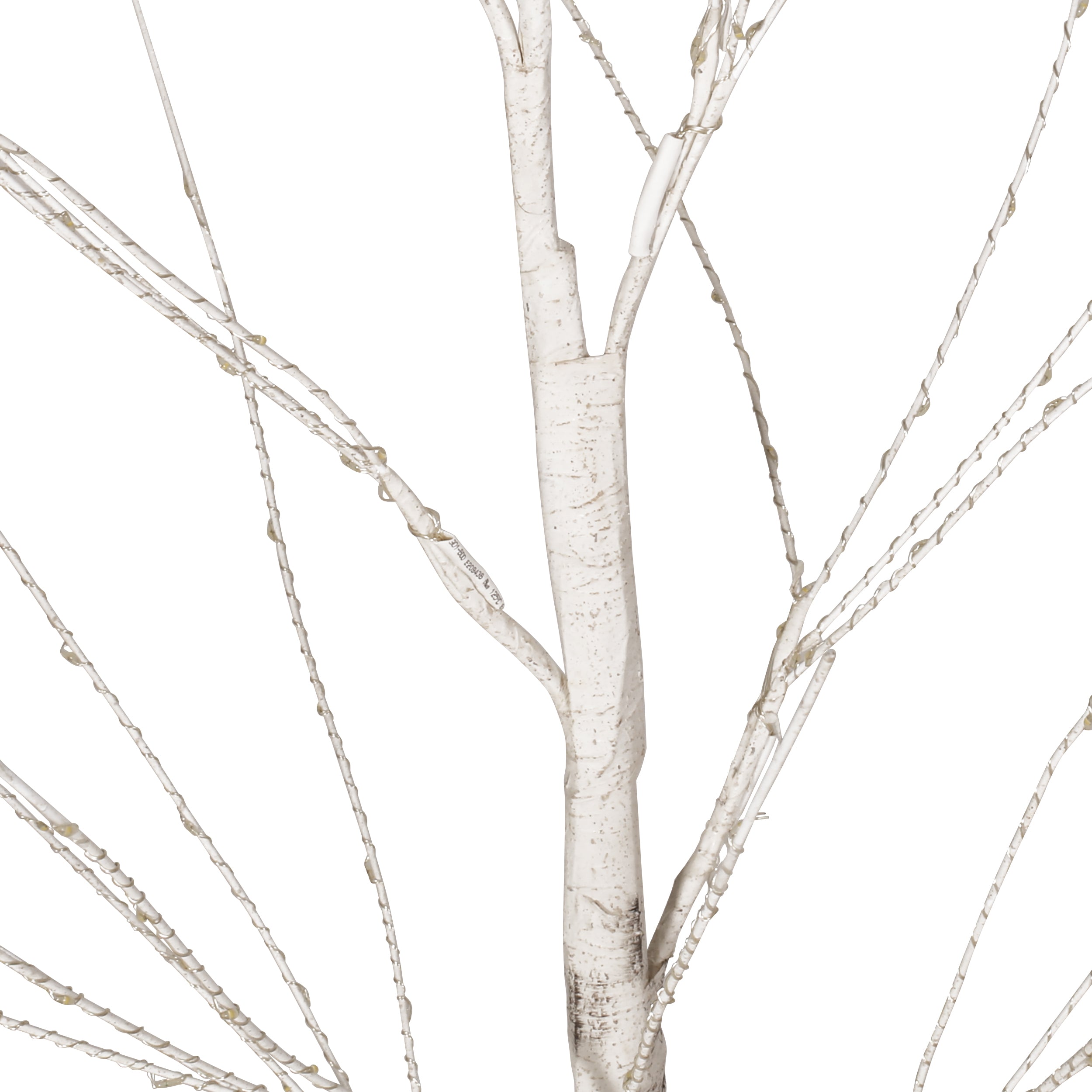 Ammy 5-Foot Pre-Lit 200 Warm White LED Artificial Twig Birch Tree, White