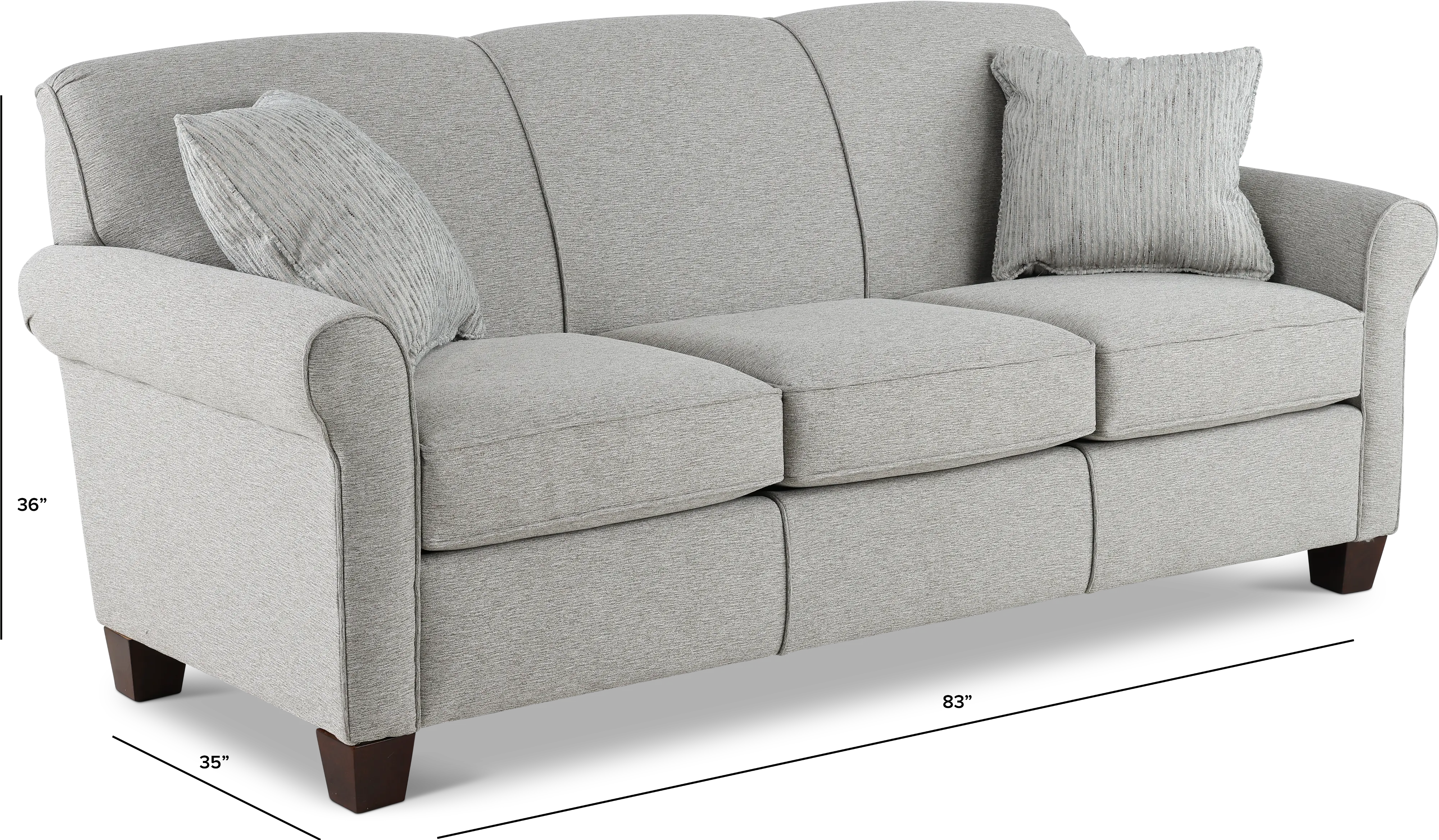 Titan Silver Gray Sofa