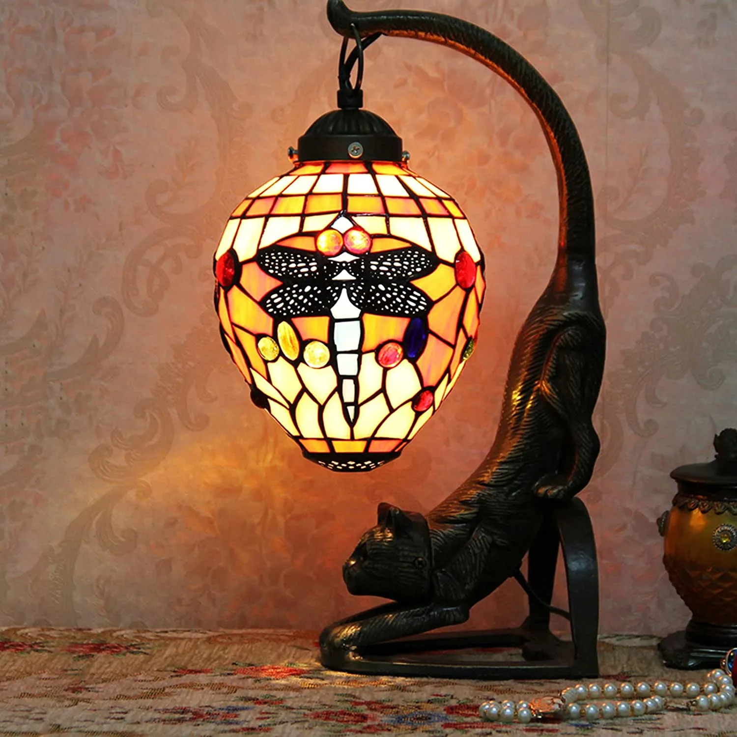 Tiffany Style Cat Lamp - Style A