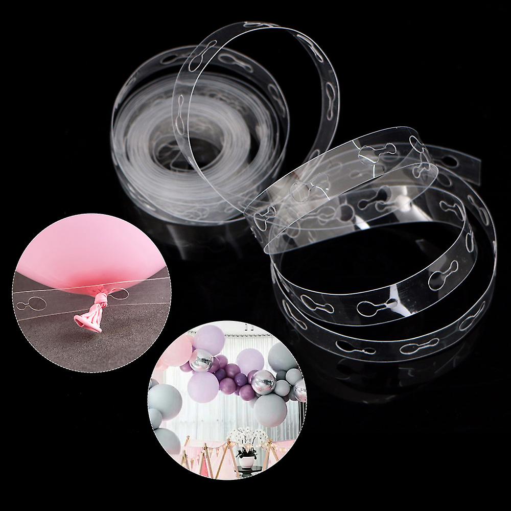 Transparent 5m Transparent Diy Balloon Decorating Strip Balloon Chain Connect Strip With Holes Party Supplies For Wedding Birthday Xmas Baby Shower