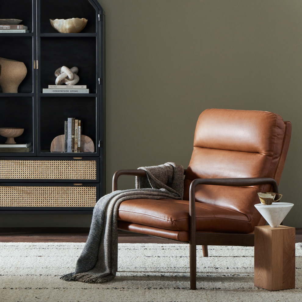 Rhodes Chair Dakota Tobacco   Midcentury   Armchairs And Accent Chairs   by Zin Home  Houzz