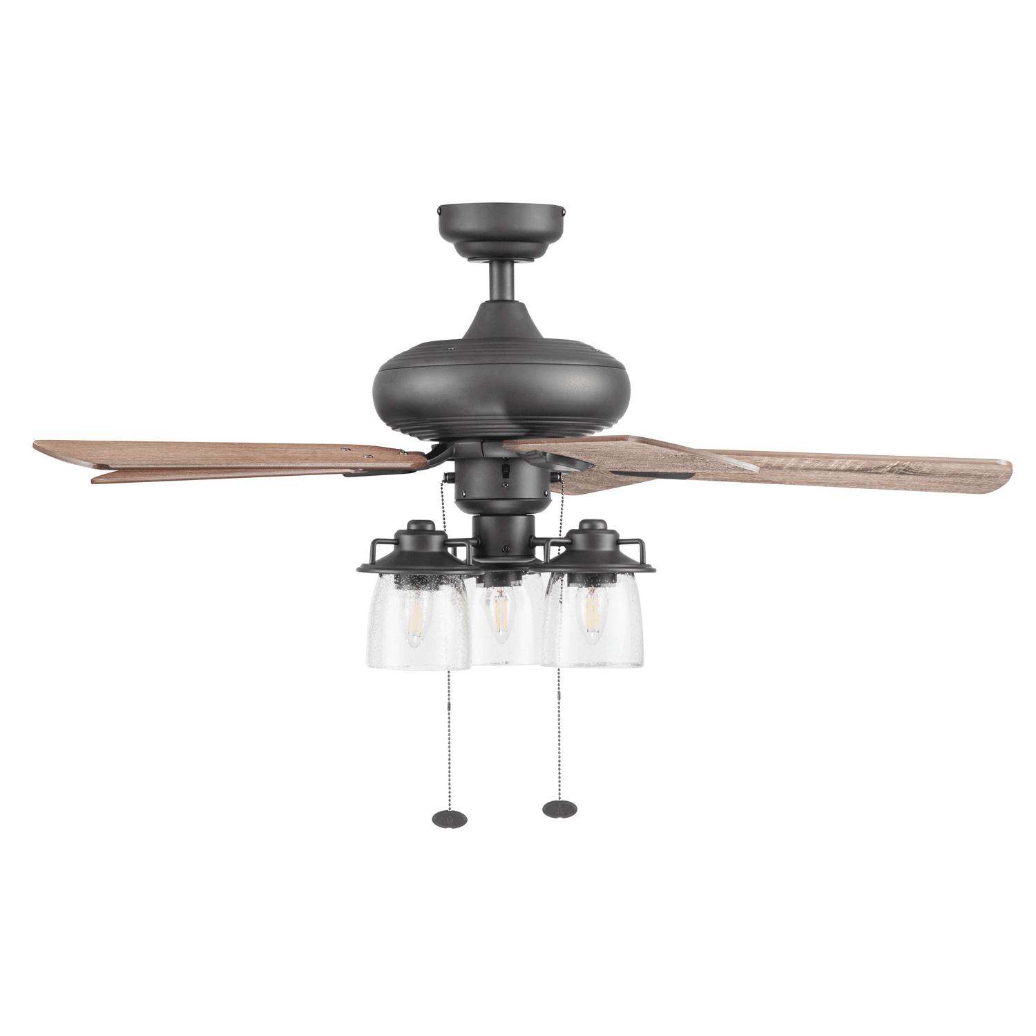 Prominence Home Crown Canyon Bronze 52 In. Indoor LED Ceiling Fan (5 Blades)