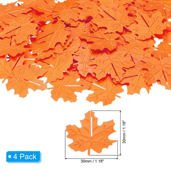 Artificial Maple Leaves 4 Pack Fall Fake Leaves Faux Leaf，Style 1