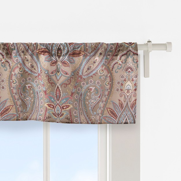 Kasey Paisley Window Valance Brown