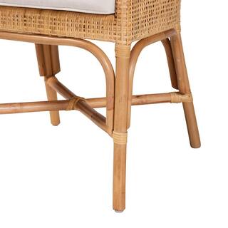 bali  pari Bella White and Natural Brown Dining Chair 232-13092-HD