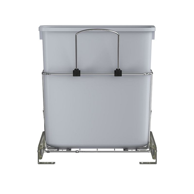 Rev-A-Shelf 20 Quart Universal Waste Container with Rear Basket RUKD-1420RB-1