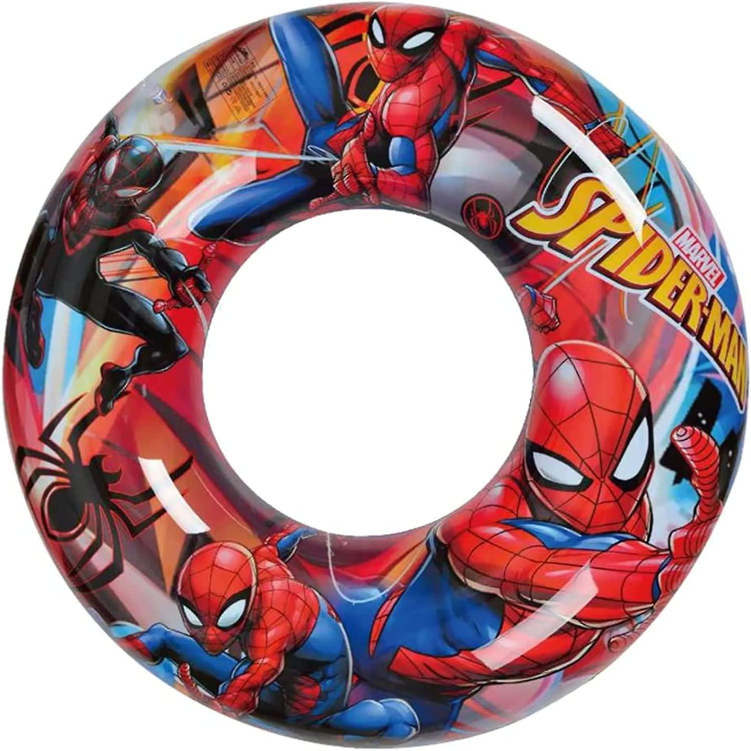 Spiderman Swim Ring ， Wopin- Spiderman Pool Inflatable Water Ring， Baby Inflatable Creative Swimming Ring， Pvc Lifebuoy70cm