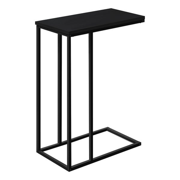 Accent Table， C-shaped， End， Side， Snack， Living Room， Bedroom， Metal， Laminate， Contemporary， Modern - 15.75