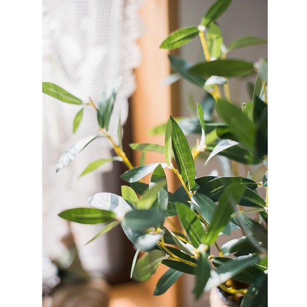 RusticReach Artificial Olive Leaf Stem