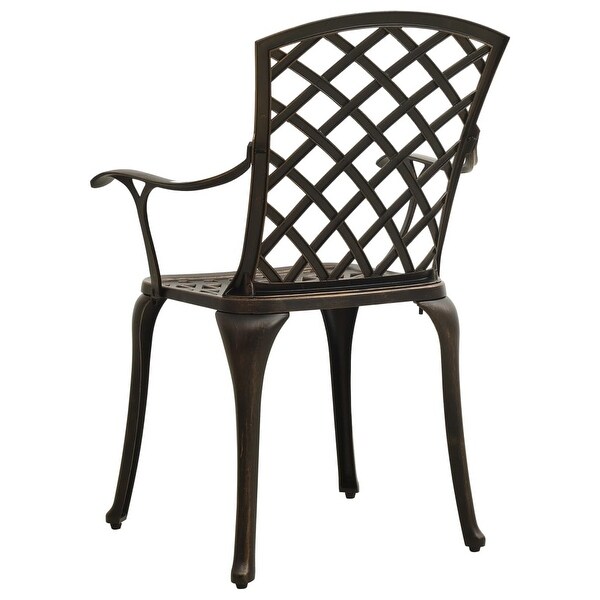 vidaXL 5 Piece Bistro Set Cast Aluminum Bronze