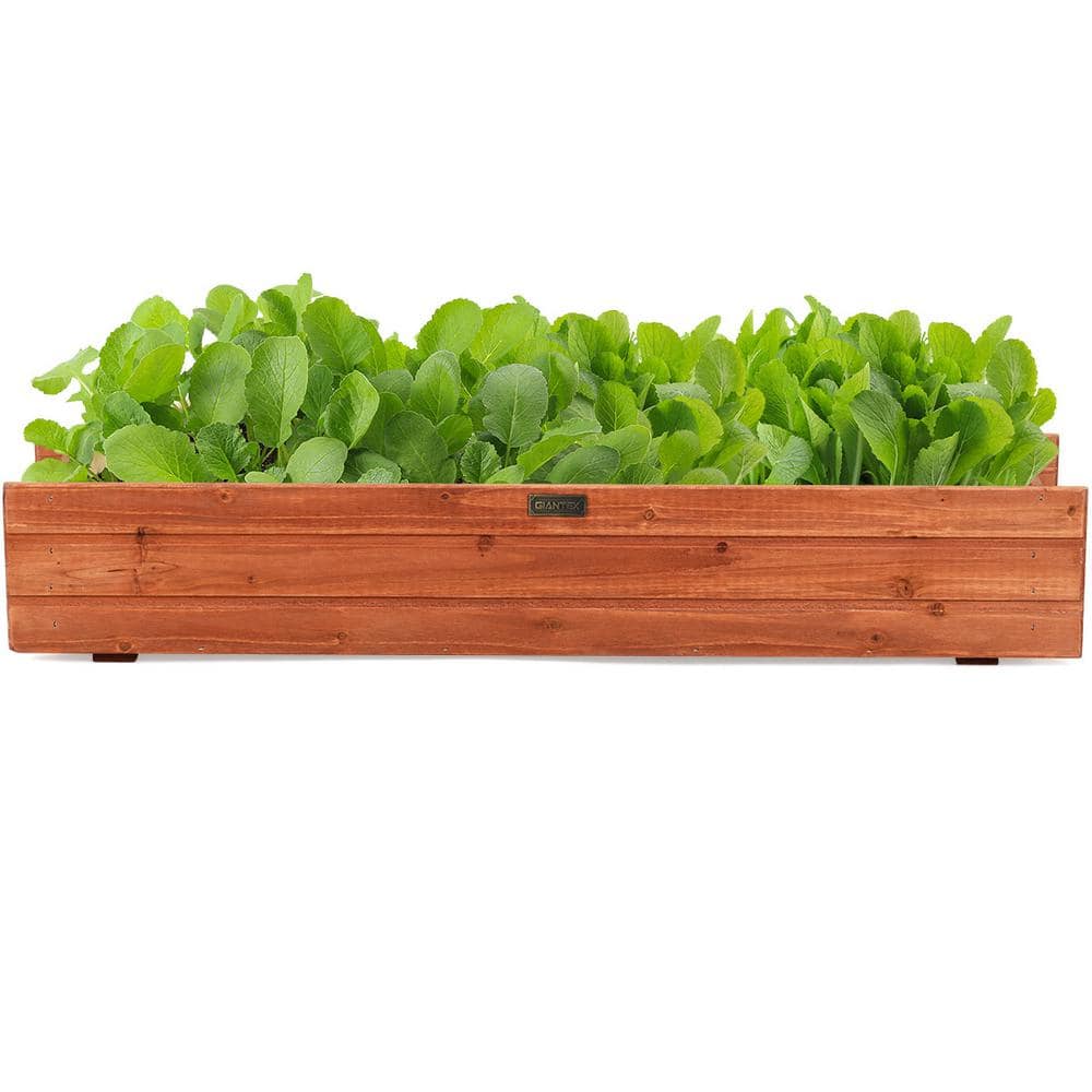 Costway 36 in. Rectangular Wooden Flower Planter Box Garden Yard Decorative Window Box J9D34-A30