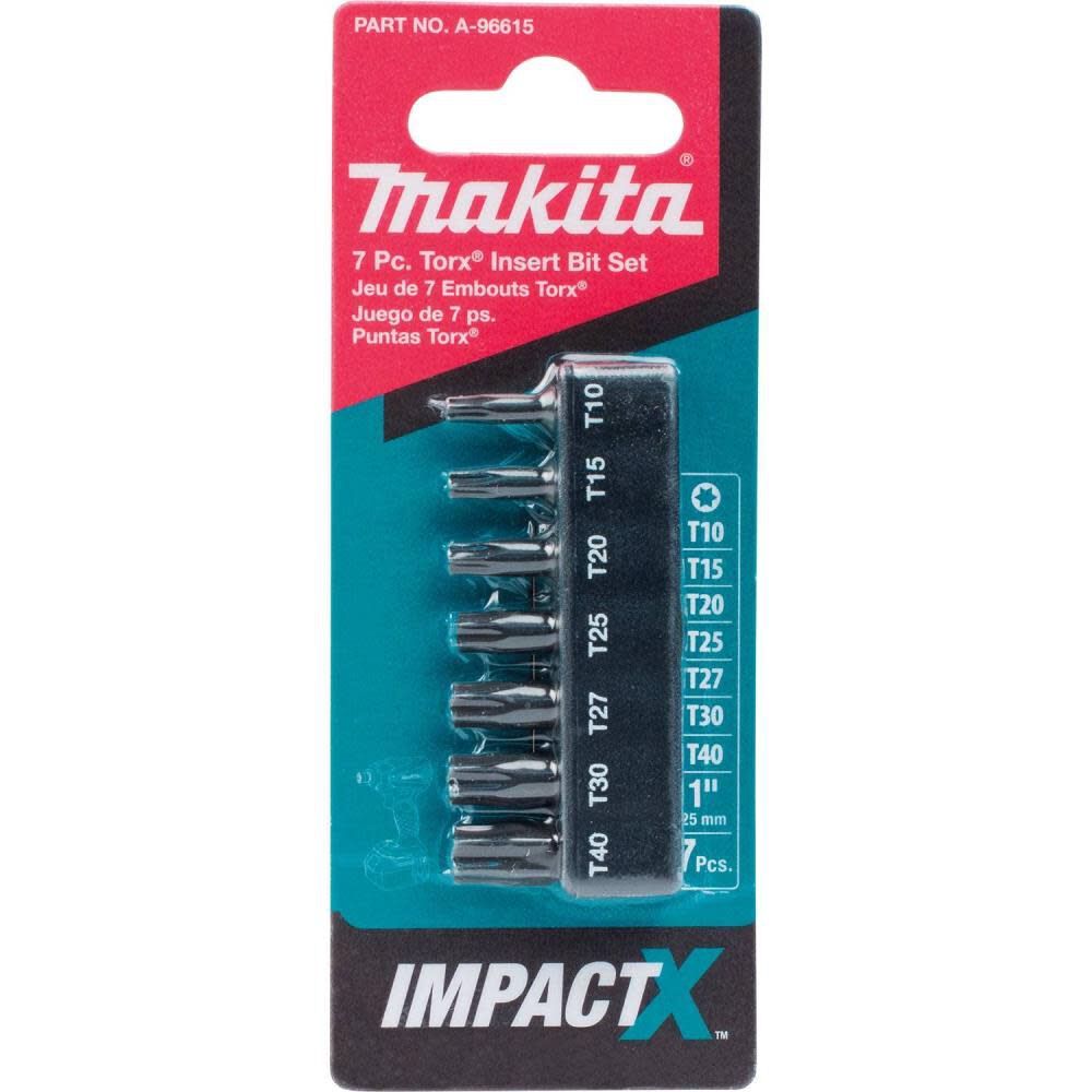 Makita Impact X 7 Pc. Torx 1 Insert Bit Set A-96615 from Makita