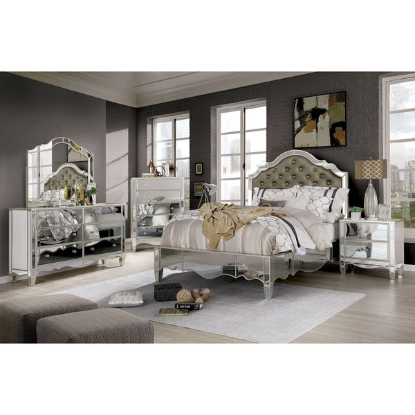 Furniture of America Bann 3-piece Bed with Nightstand and Dresser Set - - 30374720