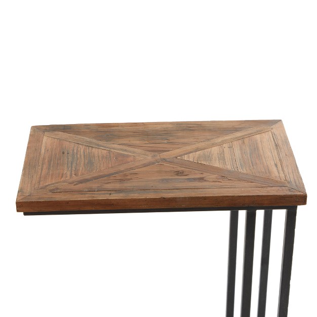 Rustic Metal Accent C table Brown Olivia amp May