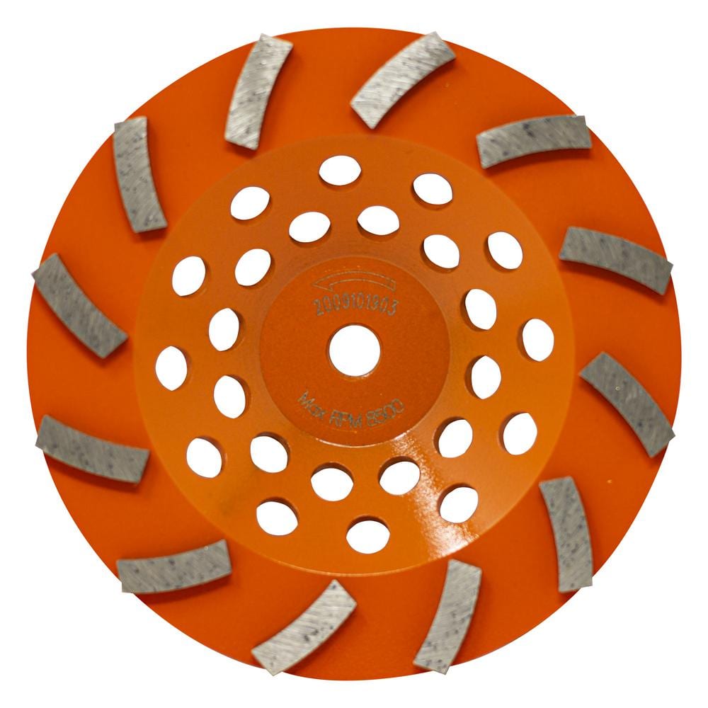 RIDGID 7 in. 12-Segment Turbo Cup Grinding Wheel HD-TAW7012L1