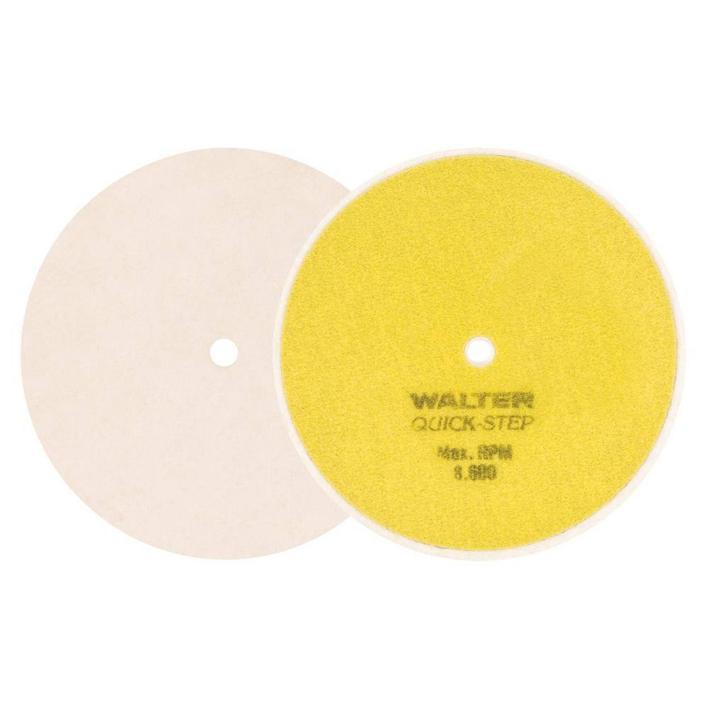 WALTER SURFACE TECHNOLOGIES Quick Step 6 in. GR Cotton Polishing Felt Discs (Pack of 5) 07T600