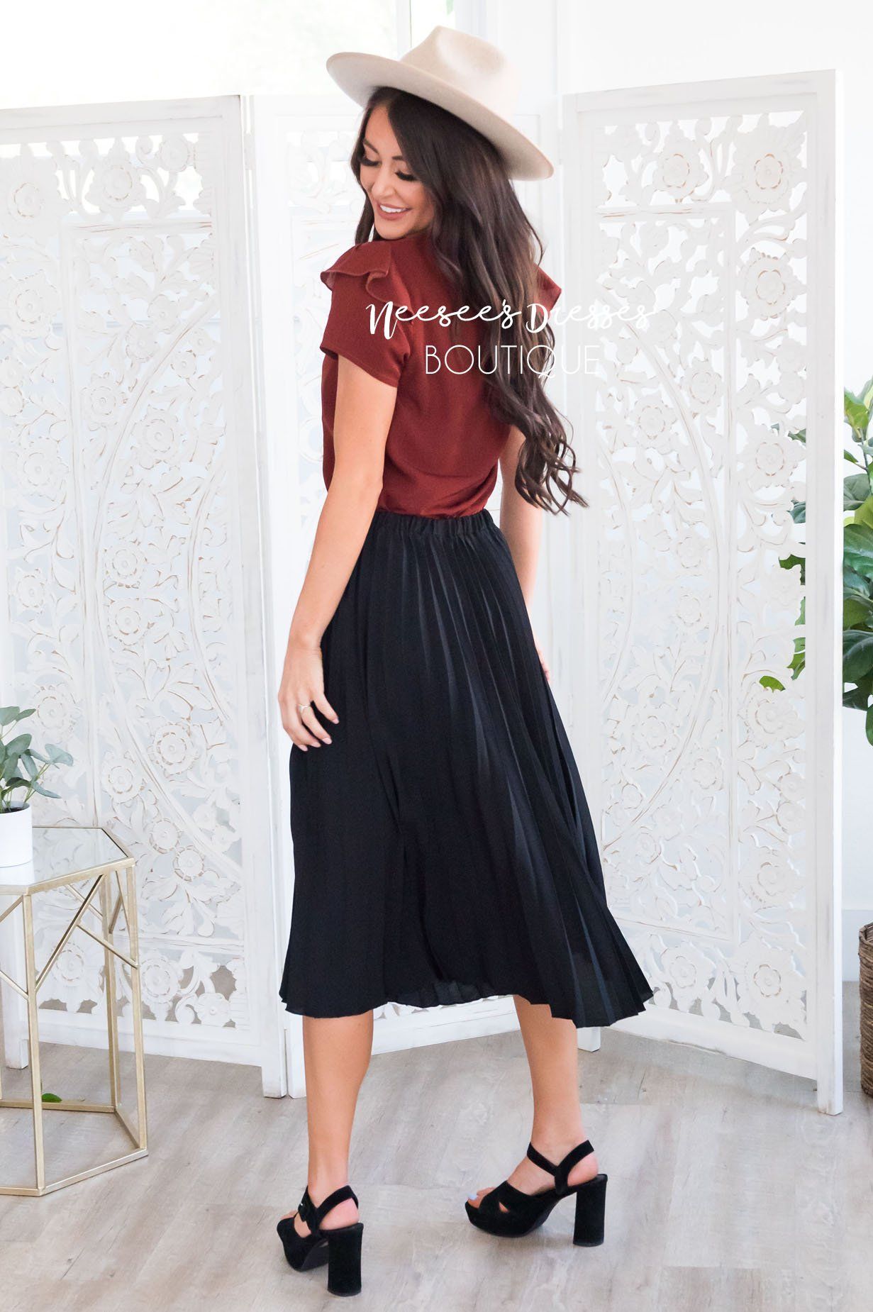 What A Darling Modest Pleat Skirt