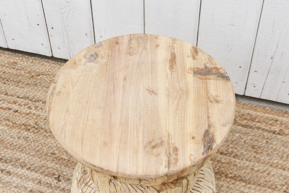 Indian Ukhali Tribal End Table   Rustic   Side Tables And End Tables   by De cor  Houzz