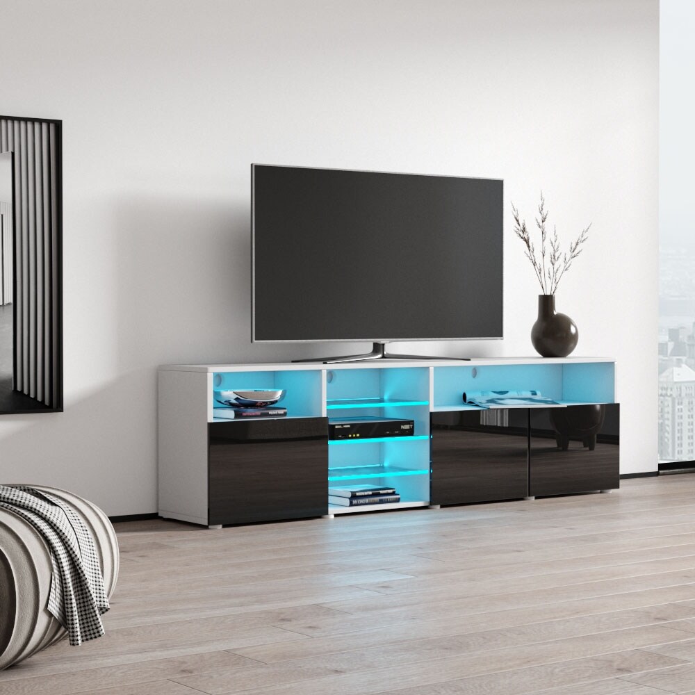 Roma 79 inch Wide Glossy TV Stand