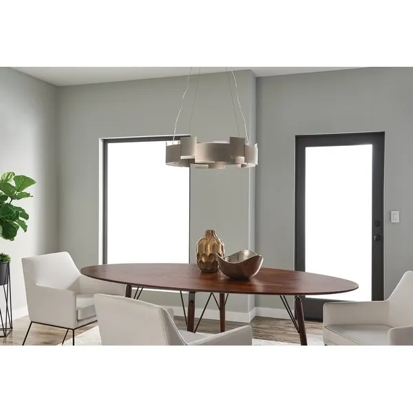 Kichler Lighting Moderne Collection 2-light Satin Nickel LED Chandelier