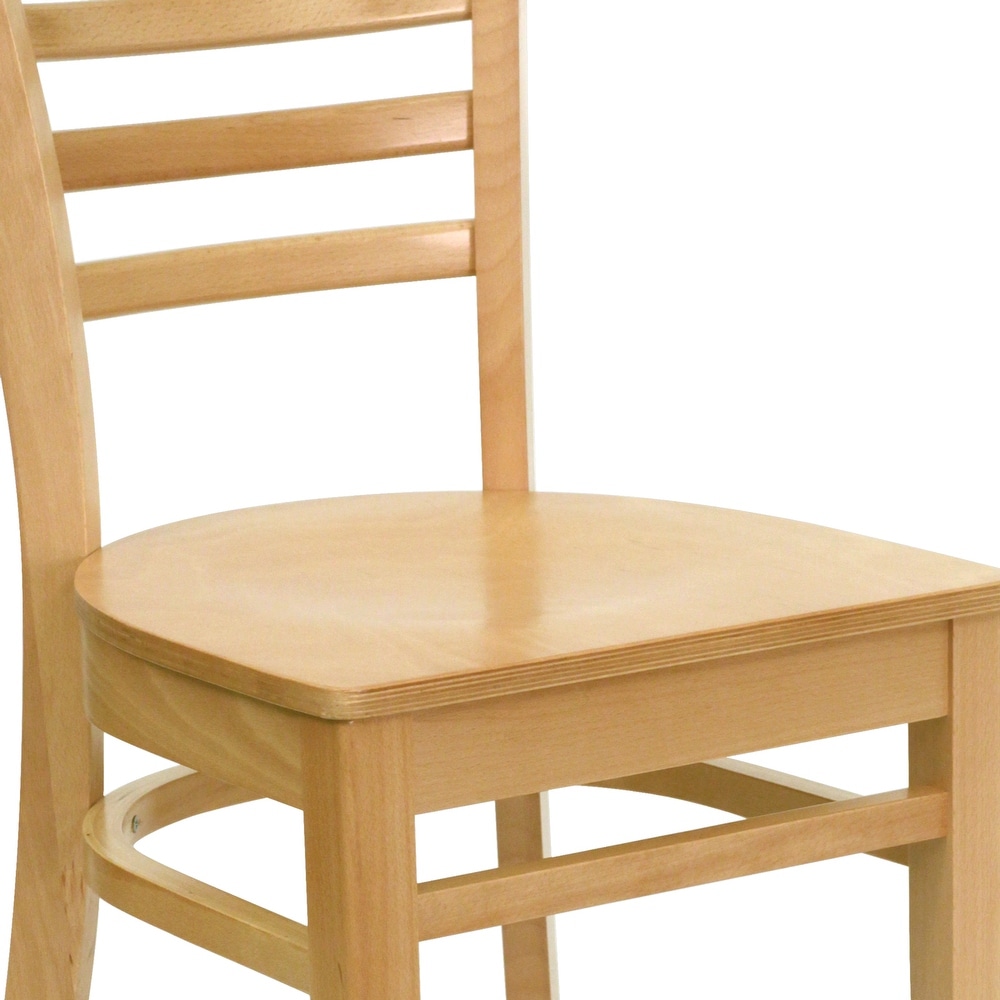 Wooden Ladder Back Restaurant Dining Chair   17.25\