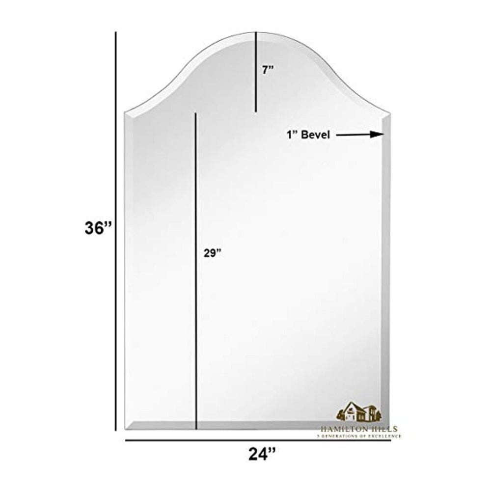 Hamilton Hills 24 x 36 Frameless Curved Top Beveled